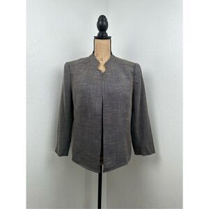 Anne Klein Women’s Blue Printed Blazer Jacket Size 12 Spruce/Fawn